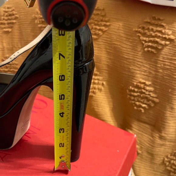 Valentino Garavani Black Platform Shoes with Chunky Heel - Picture 12 of 14